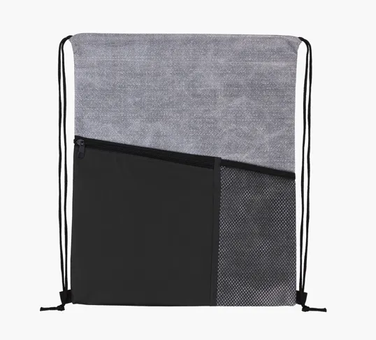 Good Value™ Heathered RPET Non-Woven Drawstring Backpack