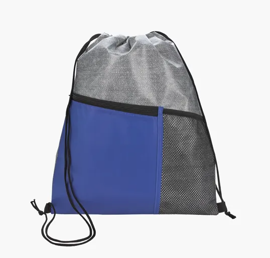 Good Value™ Heathered RPET Non-Woven Drawstring Backpack — view 8