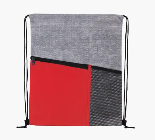 Good Value™ Heathered RPET Non-Woven Drawstring Backpack — view 5