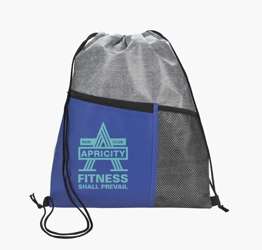 Good Value™ Heathered RPET Non-Woven Drawstring Backpack — view 14
