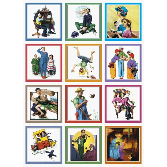 HotLine® Products Rockwell Executive Wall Calendar, 12 x 25 in. — view 3