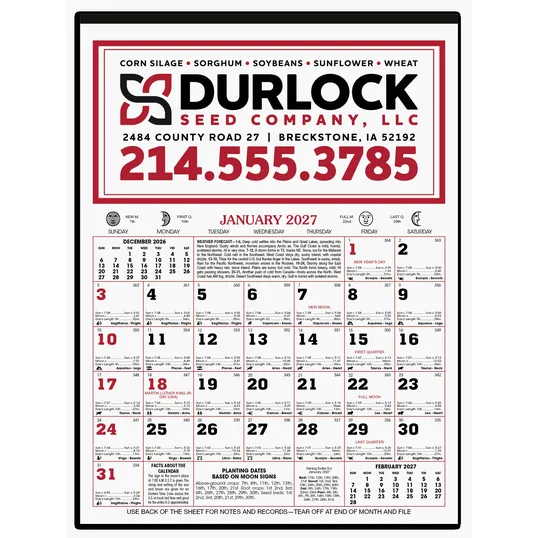 Skinner & Kennedy® 12-Sheet Almanac Wall Calendar