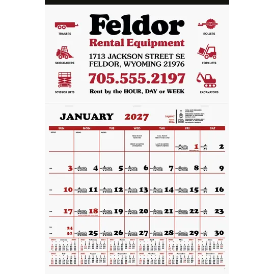 Skinner & Kennedy® Contractor's Apron Calendar — view 3