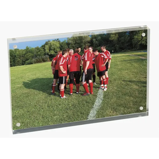 4" x 6" Magnetic Acrylic Picture Frame, Silver — view 2