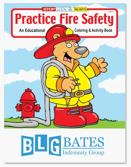 Practice Fire Safety Coloring Book, 16 Pages — view 2