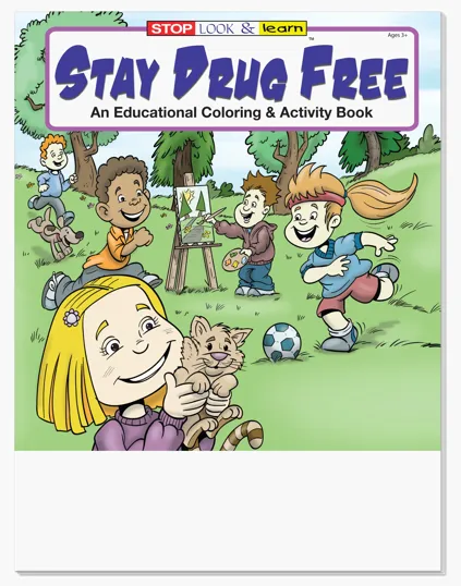 Stay Drug Free Coloring Book, 16 Pages
