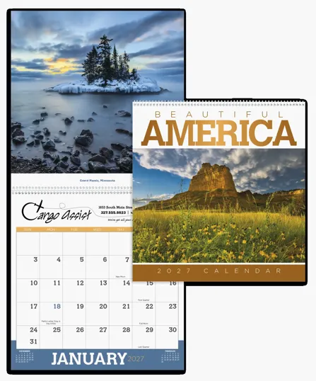Triumph® Calendars Beautiful America Wall Calendar, 12 x 25 in.