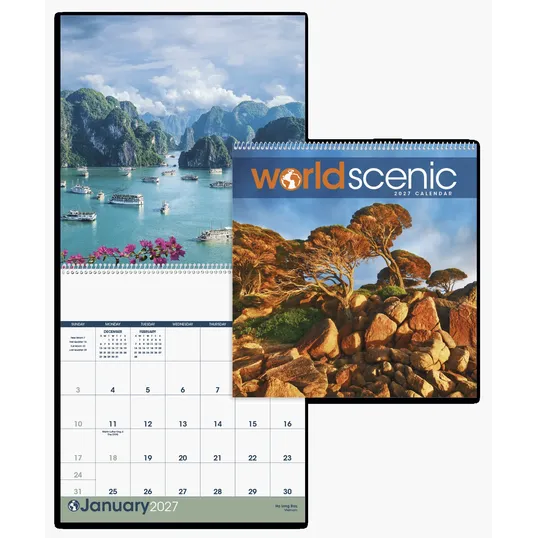 Triumph® Calendars World Scenic Wall Calendar, 12 x 25 in. — view 6