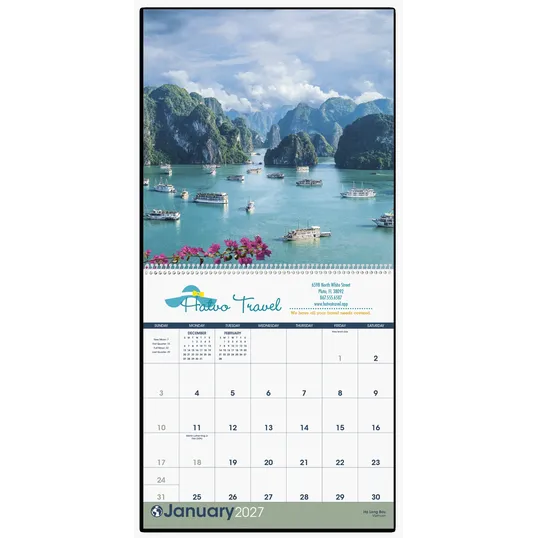 Triumph® Calendars World Scenic Wall Calendar, 12 x 25 in. — view 4