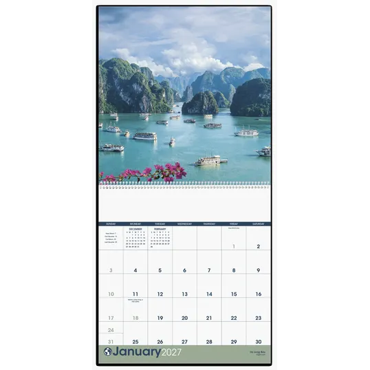 Triumph® Calendars World Scenic Wall Calendar, 12 x 25 in. — view 5