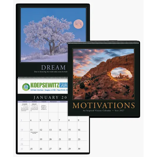 Triumph® Calendars Motivations Wall Calendar, 12 x 25 in. — view 2