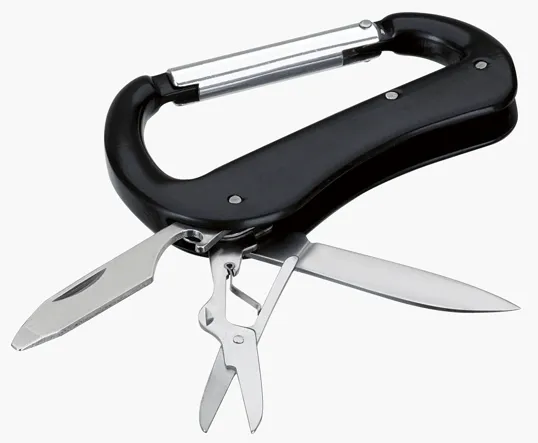 Multi-Tool Carabiner with Pocket Knife, Scissors, and Screwdriver — view 2