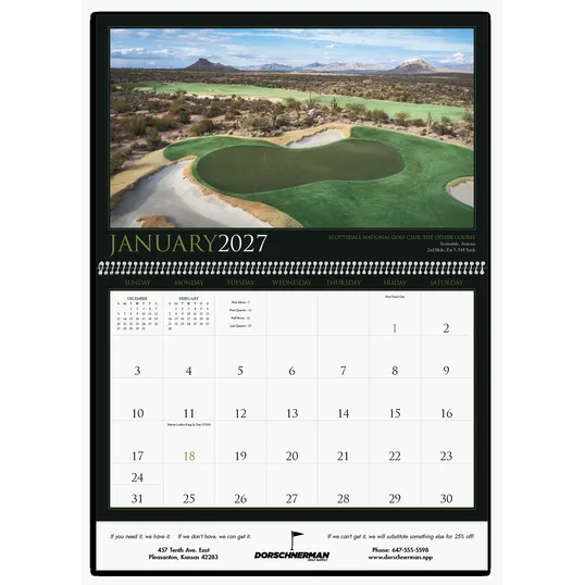 Triumph® Calendars Golf America Wall Calendar, 16 x 22 in. — view 4