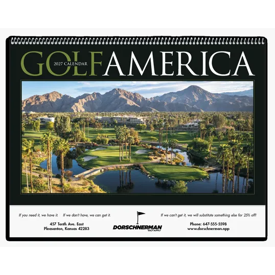 Triumph® Calendars Golf America Wall Calendar, 16 x 22 in. — view 2