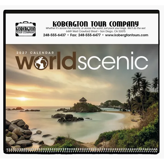 Triumph® Calendars World Scenic Wall Calendar — view 2
