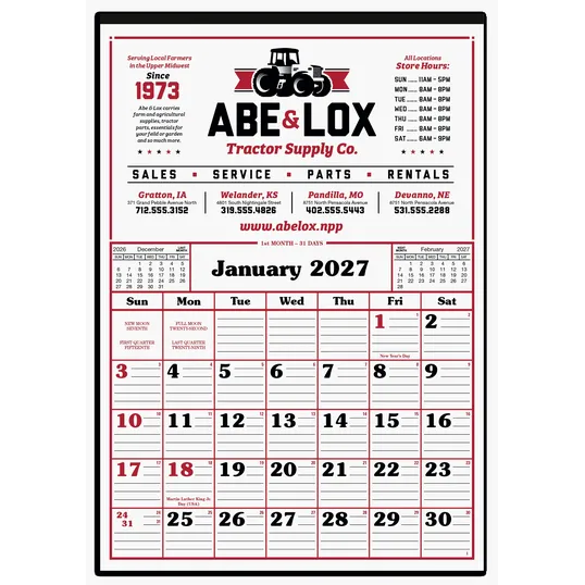 Skinner & Kennedy® Commercial 12-Sheet Calendar — view 2