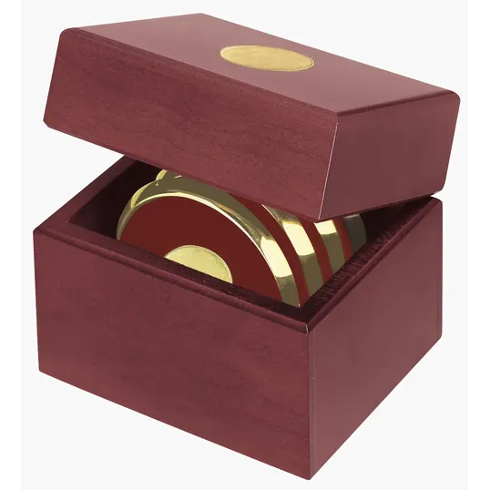 JAFFA® Four Coasters with Solid Cherry Chest — view 2