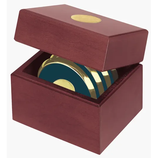 JAFFA® Four Coasters with Solid Cherry Chest — view 4