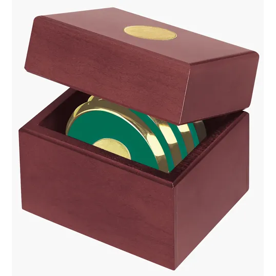 JAFFA® Four Coasters with Solid Cherry Chest — view 3