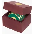 JAFFA® Four Coasters with Solid Cherry Chest — view 3