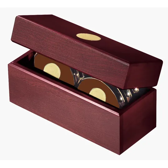 JAFFA® Six Coasters with Solid Cherry Chest