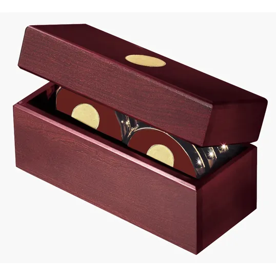 JAFFA® Six Coasters with Solid Cherry Chest — view 2