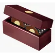 JAFFA® Six Coasters with Solid Cherry Chest