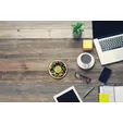 JAFFA® Round Brass Coaster with Leather Face and Cork Back — view 11