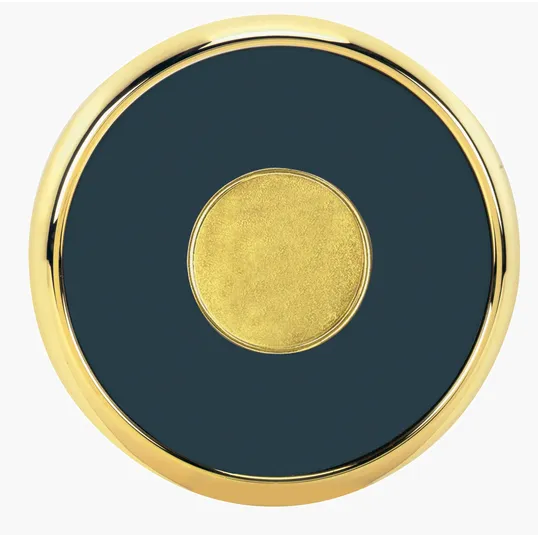 JAFFA® Round Brass Coaster with Leather Face and Cork Back — view 5