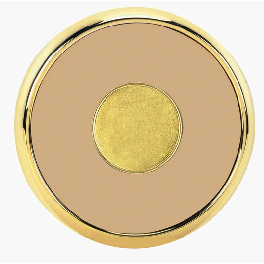 JAFFA® Round Brass Coaster with Leather Face and Cork Back — view 8