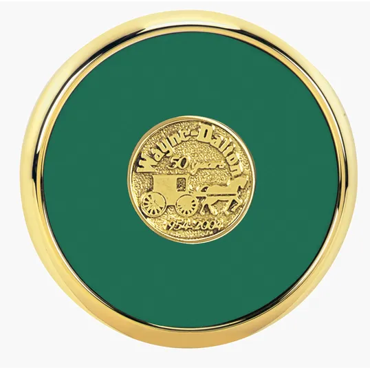 JAFFA® Round Brass Coaster with Leather Face and Cork Back — view 18