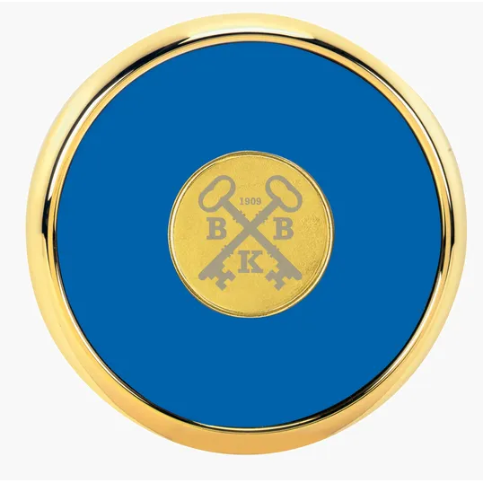 JAFFA® Round Brass Coaster with Leather Face and Cork Back — view 23