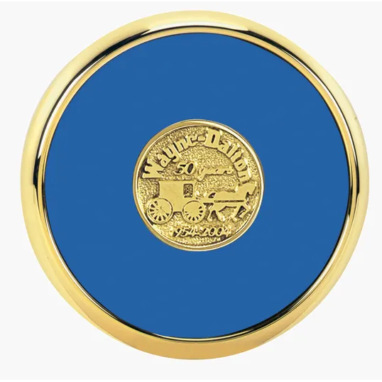 JAFFA® Round Brass Coaster with Leather Face and Cork Back — view 22