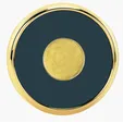 JAFFA® Round Brass Coaster with Leather Face and Cork Back — view 5