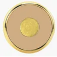 JAFFA® Round Brass Coaster with Leather Face and Cork Back — view 8