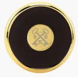 JAFFA® Round Brass Coaster with Leather Face and Cork Back — view 29