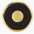 JAFFA® Round Brass Coaster with Leather Face and Cork Back — view 28