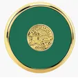 JAFFA® Round Brass Coaster with Leather Face and Cork Back — view 18