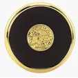JAFFA® Round Brass Coaster with Leather Face and Cork Back — view 27