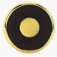 JAFFA® Round Brass Coaster with Leather Face and Cork Back — view 9