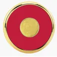 JAFFA® Round Brass Coaster with Leather Face and Cork Back — view 6