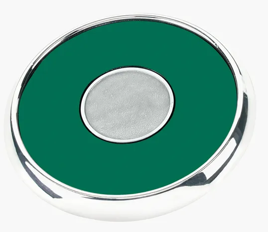 JAFFA® Round Zinc Coaster with Leather Face and Cork Back — view 3