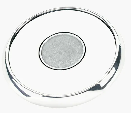 JAFFA® Round Zinc Coaster with Leather Face and Cork Back — view 8