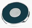 JAFFA® Round Zinc Coaster with Leather Face and Cork Back — view 4