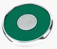 JAFFA® Round Zinc Coaster with Leather Face and Cork Back — view 3