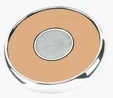 JAFFA® Round Zinc Coaster with Leather Face and Cork Back — view 7