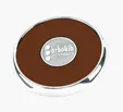 JAFFA® Round Zinc Coaster with Leather Face and Cork Back — view 11