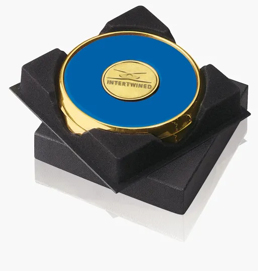 JAFFA® Two Coasters in Deluxe Black Flocked Gift Box — view 11
