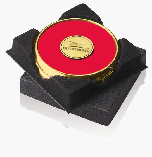 JAFFA® Two Coasters in Deluxe Black Flocked Gift Box — view 9