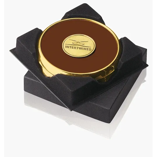 JAFFA® Two Coasters in Deluxe Black Flocked Gift Box — view 3